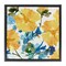 Stupell Industries Yellow & Blue Hibiscus Framed Floater Canvas Wall Art